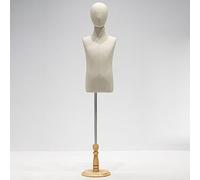 asdchZen Kinder-Schneiderpuppe, Verstellbarer Torso Mit Holzsockel, Realistische Kinderpuppe, Passend Für Alle Arten Von Kleidung, Kopf Aus Sackleinen, 1-2 Jahre Alt