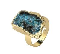 ASDFY Natürlicher Schwarzer Achat-Ring Aus Kristall, Unregelmäßiger Rohstein-Ring, Verstellbar, Offene Steinringe Für Frauen, Reiki-Balance, Knöchel-Finger-Ringe, Ewigkeitsring Für Frauen, Mädchen,