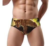 ASEELO Herren Triangel Slip Tiere Tiger Slip Shorts Bequem Stretch Männer Unterwäsche Trunks, Schwarz , XL