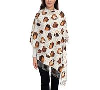 ASEELO Meerschweinchen Schal Damen Schal Kaschmir Langstapel Quaste Schal, modisch und vielseitig, bequem und warm., Schwarz, Einheitsgröße