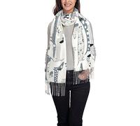 ASEELO Niedlicher Corgi Butt Damen Schals Winter lang weich warm Wraps Wolle Quaste Schal Stola Schal Damen, Süßer Dackel, One size
