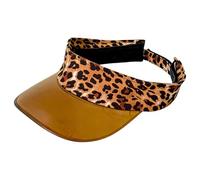ASFWAGQ Damen Leoparden Sonnenvisier Sonnenhut Leopardenmuster Visor 80er Jahre Modisch Cap Sonnenschutz Sport Strand Sommer für Tennis Golf Freizeit