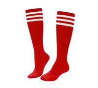 ASFWAGQ Klassische Damen Socken Cheerleader Kostüm Kniestrümpfe Schlauchstrümpfe Sportsocken mit drei Streifen
