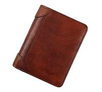 Asge Geldbörse Herren RFID Geldbeutel Leder Karten Portemonnaie Wallets for Men Portmonee Jungen Brieftasche mit Münzfach Geldtasche Geschenke für Männer (Coffee)