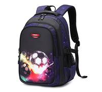 Asge Schulrucksack Jungen Teenager Schultaschen Mädchen Ranzen Ergonomischem Kinder Rucksäcke Fußball Druck Schulranzen für 8 10 16 Jahre School Bags for Boys Wasserdicht Groß für Schule