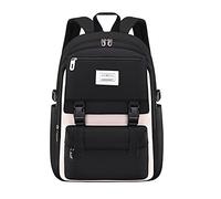 Asge Schulrucksack Mädchen Teenager Wasserdichter Schulrucksack Schulranzen Klasse 3-5 Kind Buchtasche für Teenager Mädchen Geschenk (Schwarz)