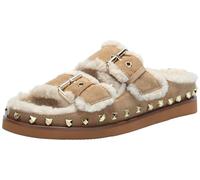ASH Women's Moonlight Studs Sneakers, Vintage-Inspired Distressed Leather with Bold Starry Logo Uma Suede Sandals, Camel/Tofu, 9.5-10