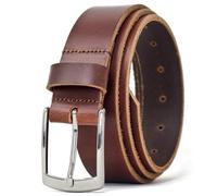 Ashford Ridge 34-mm-Gürtel aus Vollnarbenleder mit klassischer Schnalle - Antikbraun XL