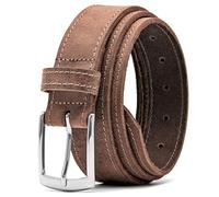 Ashford Ridge 34 mm Vollledergürtel mit Randnaht und klassischer Schnalle - Jahrgang 3XL