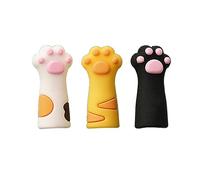 ASHLUYAK 3 Stück Niedliche Bleistift Pfote Katze für Bleistift Cartoon Anti-Mastication Silikon Bleistift Kappe für Kinder Student Stift Klasse mit Clip Top Pen Clip