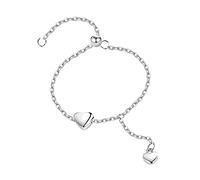ASHLUYAK Mode Einfache Herz Kette Ziehbare Ringe Für Frauen Mädchen Silber Farbe Verstellbare Kette Quaste Ringe Schmuck Geschenk Kette Ringe Frauen Silber Herzförmig Mit Quaste Verstellbarer