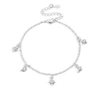 ASH'S CHOICE Sterling Silber 925 Armbänder für Damen Frauen, Charm Armband mit Sterne Mond Anhänger Freundschaftsarmbänder Verstellbare Armband Boho Ketten Mutter Frau Freundin Schmuck