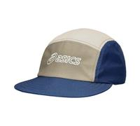 asics 5 panel cap beige blau