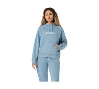 Damen Tennissweatshirt Asics Logo Fleece Pullover - saba blue - Blau (M)