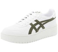 ASICS Damen Japan S PF Sneaker, White Olive Canvas, 37.5 EU