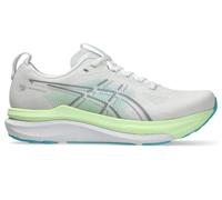 ASICS Herren Sport Running Laufschuhe Kayano 33 1011C167, Farbe:100 - White/Energy Aqua/Weiß Grün Blau Gelb, Schuhgröße:46.5 EU