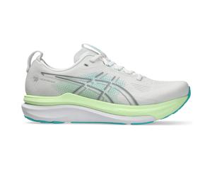 Asics Herrenlaufschuhe Gel-Kayano 33, White/Energy Aqua - weiß/grün / 47