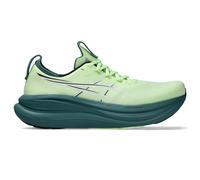 Asics Herrenlaufschuhe GEL-Nimbus 28 Illuminate Yellow/Foggy Teal, neutraler Komfort-Laufschuh mit maximaler Dämpfung - hellgrün / 44