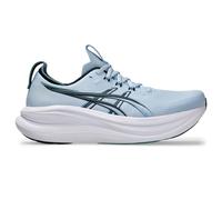 Asics Herrenlaufschuhe Gel-Nimbus 28 Solid Air/Midnight, neutraler Komfort-Laufschuh mit maximaler Dämpfung - hellblau / 45