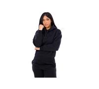 Damen Tennissweatshirt Asics Logo Fleece Pullover - performance black - Schwarz (XS)