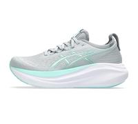 ASICS Women's Gel-Nimbus 27 Running Shoe, Piedmont Grey/Illuminate Mint, 40.5 EU