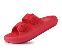 Asifn Damen Hausschuhe Herren Dusche Sandalen Strand weiche Unterseite Dicker Schaum Doppel Knopf verstellbare Outdoor Sportschuhe