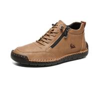 Asifn Handgefertigte Herren-Wanderschuhe Aus Leder - Atmungsaktiv Leicht rutschfest Für Den Outdoor- Und Freizeitbereich Braun 40 EU