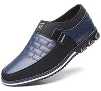 Asifn Herren Driving Herren Business Schuhe Schwarz Mokassin Leder Classic Boat Loafer Outdoor Leichte Casual Slip-On Schuhe（Blau,50 EU