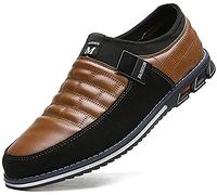 Asifn Herren Driving Herren Business Schuhe Schwarz Mokassin Leder Classic Boat Loafer Outdoor Leichte Casual Slip-On Schuhe（Braun,51 EU