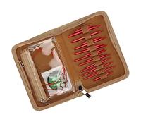 Asixxsix Austauschbares Rundstricknadel-Set, Ergonomischer Aluminiumgriff, 18-teilige Nadeln, Stricknadel-Set mit 4 Kabeldrähten 3 Mm Bis 6 Mm für Pullover, Socken, Mützen