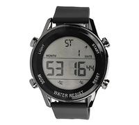 Asixxsix Digitaluhr, Wasserdicht, Leuchtend, Digitaler Chronograph, Silikonarmbanduhr mit Alarm, Stundenbericht, Wochendatumsanzeige, 12/24 Stunden, Outdoor-Sportuhr für Herren und Jungen (Schwarz)