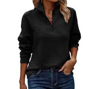 ASOMI Sweatshirt Damen Halber Reißverschluss: Herbst Langarm Sweatshirts Winter Kleidung Elegant Teenager Tops Outdoor Baggy Lässig Locker Tunika Warm Casual Streetwear Jumper V-Ausschnitt