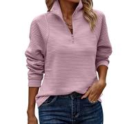 ASOMI Sweatshirt Damen Halber Reißverschluss: Herbst Langarm Sweatshirts Winter Kleidung Elegant Teenager Tops Outdoor Baggy Lässig Locker Tunika Warm Casual Streetwear Jumper V-Ausschnitt