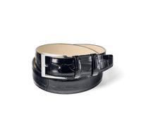 Aspinal of London Klassischer Herrengürtel in tief glänzendem schwarze Black Medium: 34-36 inches Leather