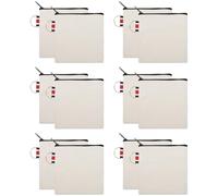 Aspire 12 Stück Canvas Geldbeutel Mini Geldbörse Kleine Tasche mit Reißverschluss