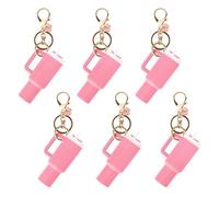 Aspire 6PCS Mini Tumbler -Schlüsselanhänger mit unterschiedlichem Charme, niedliche Tassenzubehör, Geldbeutel -Handtaschen -Rucksack -Charme für Lippenbalsam