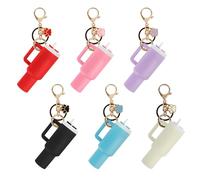 Aspire 6PCS Mini Tumbler -Schlüsselanhänger mit unterschiedlichem Charme, niedliche Tassenzubehör, Geldbeutel -Handtaschen -Rucksack -Charme für Lippenbalsam