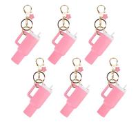 Aspire 6PCS Mini Tumbler -Schlüsselanhänger mit unterschiedlichem Charme, niedliche Tassenzubehör, Geldbeutel -Handtaschen -Rucksack -Charme für Lippenbalsam