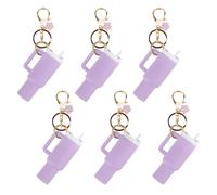 Aspire 6PCS Mini Tumbler -Schlüsselanhänger mit unterschiedlichem Charme, niedliche Tassenzubehör, Geldbeutel -Handtaschen -Rucksack -Charme für Lippenbalsam