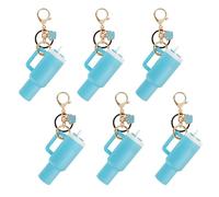 Aspire 6PCS Mini Tumbler -Schlüsselanhänger mit unterschiedlichem Charme, niedliche Tassenzubehör, Geldbeutel -Handtaschen -Rucksack -Charme für Lippenbalsam