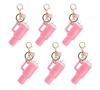 Aspire 6PCS Mini Tumbler -Schlüsselanhänger mit unterschiedlichem Charme, niedliche Tassenzubehör, Geldbeutel -Handtaschen -Rucksack -Charme für Lippenbalsam
