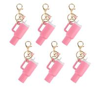 Aspire 6PCS Mini Tumbler -Schlüsselanhänger mit unterschiedlichem Charme, niedliche Tassenzubehör, Geldbeutel -Handtaschen -Rucksack -Charme für Lippenbalsam