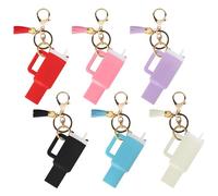 Aspire 6PCS Mini Tumbler -Schlüsselanhänger mit unterschiedlichem Charme, niedliche Tassenzubehör, Geldbeutel -Handtaschen -Rucksack -Charme für Lippenbalsam