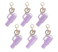 Aspire 6PCS Mini Tumbler -Schlüsselanhänger mit unterschiedlichem Charme, niedliche Tassenzubehör, Geldbeutel -Handtaschen -Rucksack -Charme für Lippenbalsam