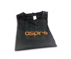 Aspire T-Shirt Schwarz mit orangem Logo - Größe L