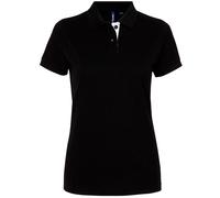 Asquith & Fox Damen/Damen Kurzarm-Poloshirt mit Kontrast (Schwarz/Weiß) M