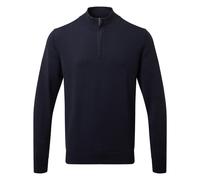 Asquith & Fox Der Herrenpullover mit 1/4-Reißverschluss - Dunkelblau | XL