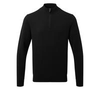 Asquith & Fox Herren Baumwollmischung Zip Sweatshirt (Schwarz) S