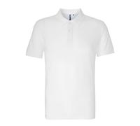Asquith & Fox Herren Bio-Poloshirt in klassischer Passform (Weiß) 2XL