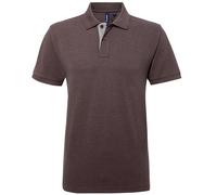 Asquith & Fox Herren Classic Fit Kontrast-Polohemd (Holzkohle/ Grau) S